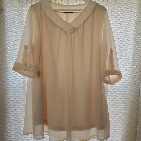 Loose Sheer Blouse - Picture 1 of 2